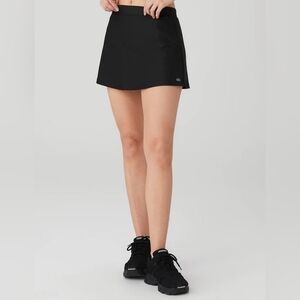 Alo Yoga Airlift Timeless Mini Skirt Black 2
